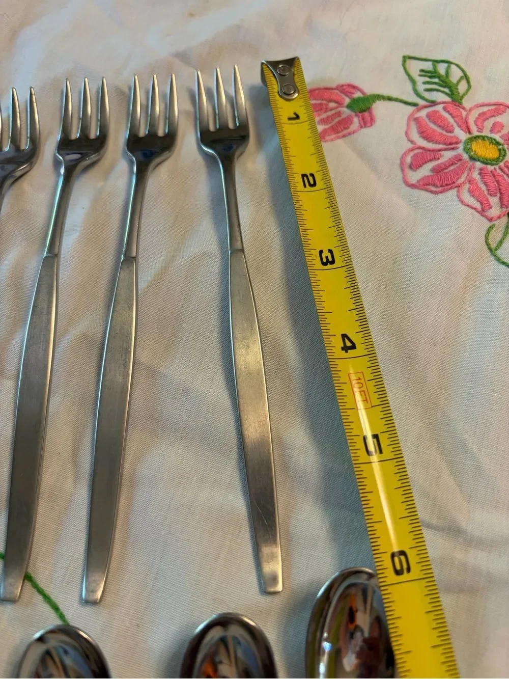 Oneida Community Vintage Frosted Cocktail Forks set of 6 with Cocktail Spoons